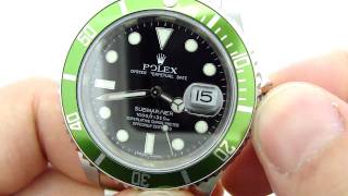 Rolex Submariner 50th Anniversary Kermit Green Bezel HandsOn [upl. by Rahcir]