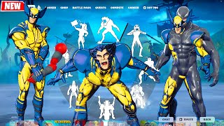 WOLVERINE Pen amp Ink doing Built In Emotes and Funny Dances Fortnite シ [upl. by Naujat]