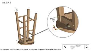 Abby Counter Height Backless Stool Assembly Video  SKU Prefix 98100 [upl. by Eerpud]