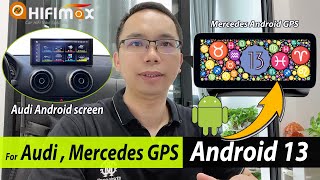 Hifimax Mercedes Benz Android 13 GPS Screen Apple CarPlay Android Auto Google Audi Android 13 screen [upl. by Yvor]