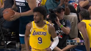 Bronny James scores his first points as a Los Angeles Laker 🔥🔥 [upl. by Atiuqet163]