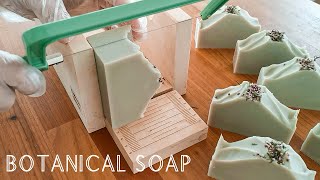 Making botanical soap with essential oils  a herbal infusion [upl. by Einohpets426]