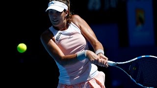 Garbine Muguruza v Timea Bacsinszky highlights 3R  Australian Open 2015 [upl. by Nelg]