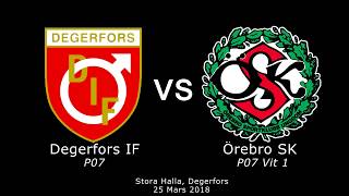 Degerfors Cupen  Degerfors IF P07 1 vs ÖSK P07 Vit 1  20180325 [upl. by Tera]