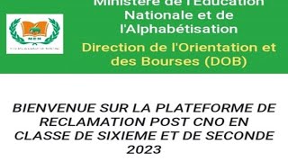 Rentrée Scolaire 20232024 Réclamations Post CNO 6e Et 2nde  Réaffectations amp Changements De Série [upl. by Pederson331]