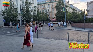 🇱🇹 VilniusSummer walk around the city Strawberry Festival Gediminas Avenue LithuaniaLitouwen [upl. by Salahcin399]