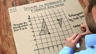 Key Skill  Describe an enlargement by a negative scale factor [upl. by Leandro324]