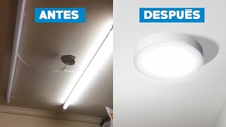 Cómo instalar un panel led sobrepuesto en el techo [upl. by Leduar]