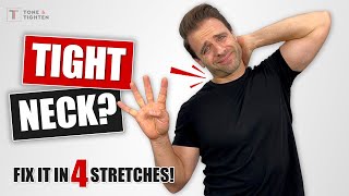 Neck Pain Relief With Just 4 Stretches Follow Along Routine [upl. by Senilec]