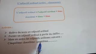 شرح درس les adjectifs cardinaux et 5Ap ordinaux [upl. by Lyford]