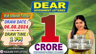 NAGALAND STATE LOTTERIES DEAR GODAVARI TUESDAY DRAW DATE 06082024 DEAR GOVERNMENT LOTTERIES [upl. by Anana556]