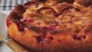 Plum Coffee Cake Recipe Demonstration  Joyofbakingcom [upl. by Grove]