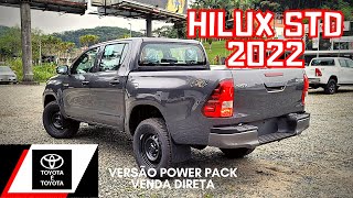 HILUX 2022  TOYOTA HILUX STD POWER PACK 2022 TURBO DIESEL 4X4 DETALHES DO INTERIOR E EXTERIOR [upl. by Eastlake510]