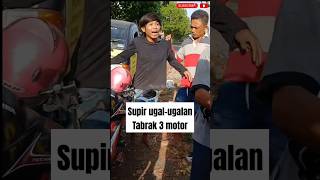 Supir ugalquotan tabrak pemotor supirvlog supirbarbar supirtruck supirindonesia laka ributdijalan [upl. by Alleoj696]