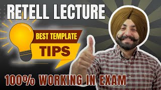 PTE Retell lecture best tips and template how to improve speaking best tips  Gurwinder Sir [upl. by Verna]