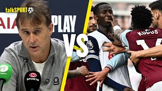 quotITS NOT GOOD FOR HIM OR THE CLUBquot 🤬 Julen Lopetegui SLAMS Mohammed Kudus For RED CARD At Tottenham [upl. by Claud]