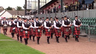 MASSED BANDS PARADE AT COWAL HIGHLAND GATHERING 2023 [upl. by Lanae946]