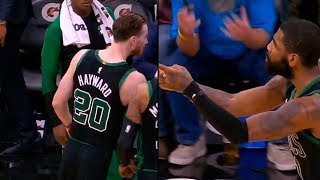 Kyrie Irving Not Happy With Gordon Hayward After Game Ending amp Exchanges Words With Him [upl. by Elleunamme]