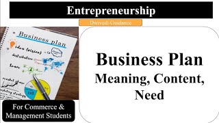 Business Plan Meaning Content Need Innovation and entrepreneurship Entrepreneurship Development [upl. by Agnella464]