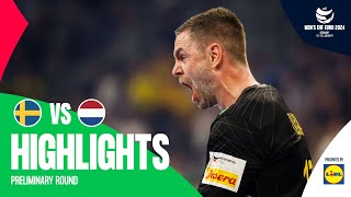 This EURO is PURE MADNESS 🤯  Sweden vs Netherlands  Highlights  Mens EHF EURO 2024 [upl. by Eirbua]