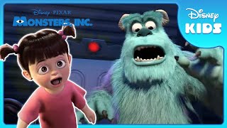 Sulley Meets Boo for the First Time  Monsters Inc  Disney Kids [upl. by Esekram]