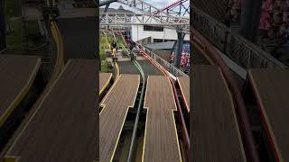 Photo finish  Steeplechase Blackpool Pleasure Beach  Rare Arrow Dynamics Steeplechase Model [upl. by Nesnar]