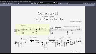 Federico Moreno Torroba  Sonatina part II  Andante [upl. by Sherrard]