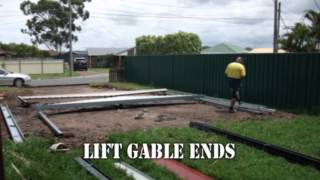 How to build a Dondex Colorbond Double Gable Carport Kit 6x6x24 [upl. by Trebma]