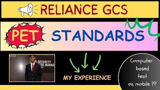 GCS PET me kya kya hoga   reliance gcs recruitment 2024 [upl. by Hilar]