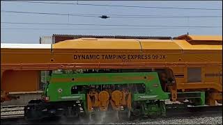 Dynamic tamping machine of railway 🚂 tamping machine plasser machine track machine viral [upl. by Hilar864]