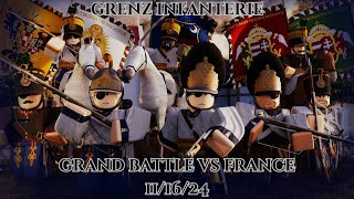 Roblox Napoleonic Wars  Grand Battle vs France  Grenz Creuzer 111624 [upl. by Gnuh]