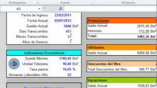 Calculos Salariales LOTTT 2018 EXCEL [upl. by Gerdi]