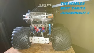 tamiya juggernaut winch plate installation [upl. by Anavlys]