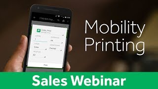 Mobility Printing with PaperCut amp PrinterOn  Sales Webinar [upl. by Cleary]