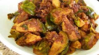 Brussels Sprouts Subzi  Indian Vegetarian Recipe  Show Me The Curry [upl. by Lihka]