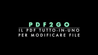 Pdf2go strumento online per modificare e convertire i file PDF [upl. by Hamon]