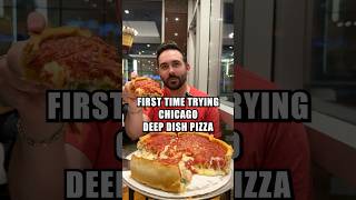 First Time Trying Chicago Deep Dish Pizza shorts [upl. by Azenav]