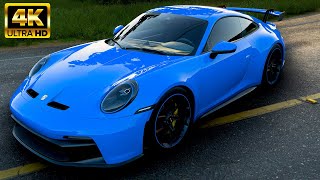 Porsche 911  GT3 Forza Horizon 5  Steering wheel gamplay 4k [upl. by Legnalos]