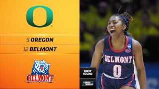 Oregon vs Belmont  Womens NCAA Tournament firstround highlights [upl. by Dorfman]