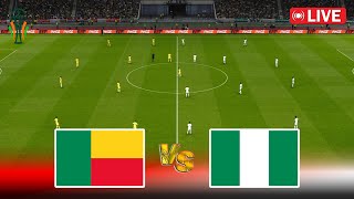 🔴LIVE  BENIN vs NIGERIA  Africa Cup of Nations Qualifiers  Full Match  PES Game Simulation [upl. by Etnor]