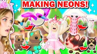 Turning ALL NEW PETS NEON In Adopt Me Roblox [upl. by Brower]