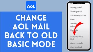 How to Change AOL Mail Back to Old Classic View 2024  AOL Mail Tutorial [upl. by Kingsly]