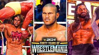 All WWE 2K24 40 Years of WrestleMania in ONE Video [upl. by Kenzie]