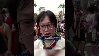 180000 people take part in Taiwan Pride parade  DW News [upl. by Nylle]