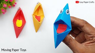 DIY Easy Paper Things  Moving Paper Toy  Handmade Paper Puppet Making  Easy Paper Crafts [upl. by Ettenirt]