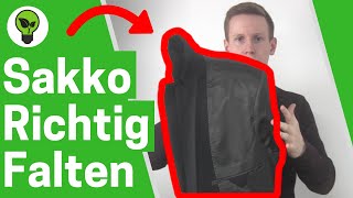 Sakko Falten für Koffer ✅ ULTIMATIVE ANLEITUNG Wie Herren Jacket amp Anzug in Koffer Packen [upl. by Aniale]