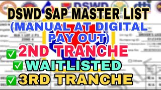 DSWD MASTER LIST OF SAP BENEFICIARIES2ND TRANCHEWAITLISTED AT 3RD TRANCHE [upl. by Sucramraj]