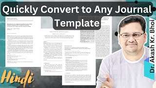 Quickly Convert your Article to Any Journal Template  SCISPACE Typeset  2024  Hindi [upl. by Thurmann424]