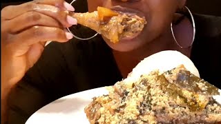 Asmr Fufu and Egusi soup mukbang [upl. by Volpe827]