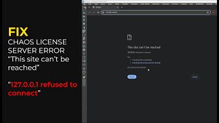 Easy Fix for Chaos License Server Error  Quick Tutorial by CG Viz Studio [upl. by Jordon]